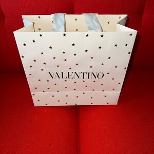Valentino Cream and Black Star Pattern Bag